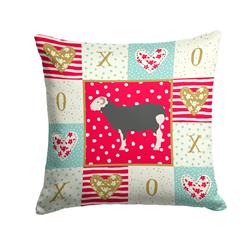 14 x 3 x 14 in. Herwick Sheep Love Fabric Decorative Pillow