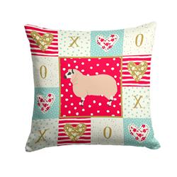 14 x 3 x 14 in. Kerry Hill Sheep Love Fabric Decorative Pillow