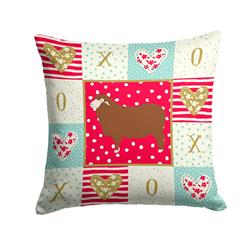 14 x 3 x 14 in. Merino Sheep Love Fabric Decorative Pillow