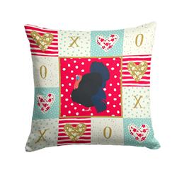Picture of Carolines Treasures CK5412PW1414 14 x 3 x 14 in. Norfolk Black Turkey Love Fabric Decorative Pillow