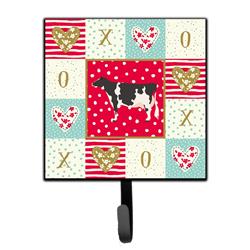 4.25 x 1 x 7 in. Holstein Cow Love Leash or Key Holder