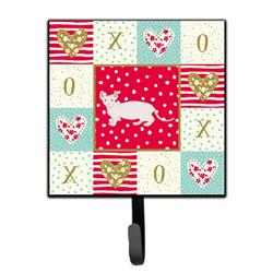 4.25 x 1 x 7 in. Dwelf No.3 Cat Love Leash or Key Holder