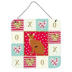 6 x 6 in. Abyssinian Cat Love Wall or Door Hanging Prints