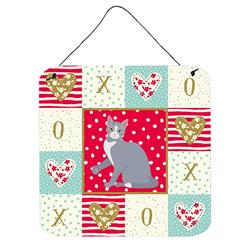 6 x 6 in. American Polydactyl No.2 Cat Love Wall or Door Hanging Prints