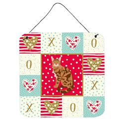 6 x 6 in. Bengal Cat Love Wall or Door Hanging Prints