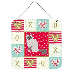 6 x 6 in. Birman Cat Love Wall or Door Hanging Prints