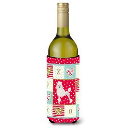 Picture of Carolines Treasures CK5880LITERK 24 oz Poodle Love Wine Bottle Hugger