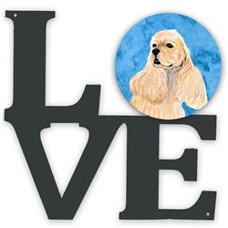 11.5 x 11.75 in. Blue Buff Cocker Spaniel Metal Artwork Love Wall Decor