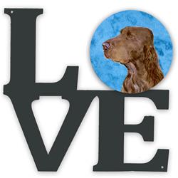 11.5 x 11.75 in. Blue Field Spaniel Metal Artwork Love Wall Decor