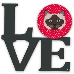 11.5 x 11.75 in. Birman Cat Love Metal Artwork Wall Decor