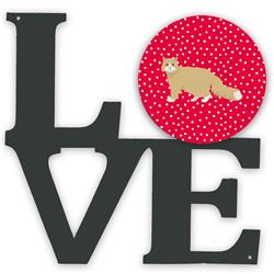 11.5 x 11.75 in. Oregon Rex Cat Love Metal Artwork Wall Decor