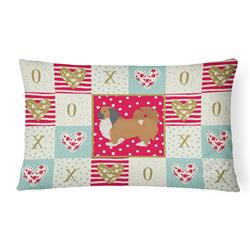 CK5873PW1216 12 x 3 x 16 in. Pekingese Love Canvas Fabric Decorative Pillow