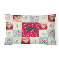 CK5889PW1216 12 x 3 x 16 in. Russian Tor Terrier Love Canvas Fabric Decorative Pillow
