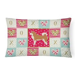 CK5902PW1216 12 x 3 x 16 in. Akita Love Canvas Fabric Decorative Pillow