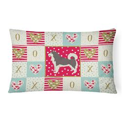 CK5903PW1216 12 x 3 x 16 in. Alaskan Malamute Love Canvas Fabric Decorative Pillow