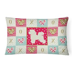 CK5911PW1216 12 x 3 x 16 in. Bichon Frise Love Canvas Fabric Decorative Pillow
