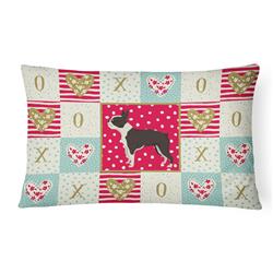 CK5915PW1216 12 x 3 x 16 in. Boston Terrier Love Canvas Fabric Decorative Pillow
