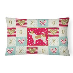 12 x 3 x 16 in. Chihuahua Love Canvas Fabric Decorative Pillow