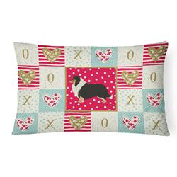 Picture of Carolines Treasures CK5922PW1216 12 x 3 x 16 in. Collie Love Canvas Fabric Decorative Pillow
