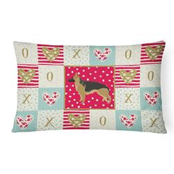 12 x 3 x 16 in. German Shepherd Love Canvas Fabric Decorative Pillow