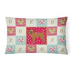 12 x 3 x 16 in. Brussels Griffon Love Canvas Fabric Decorative Pillow
