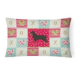 12 x 3 x 16 in. Rottweiler Love Canvas Fabric Decorative Pillow