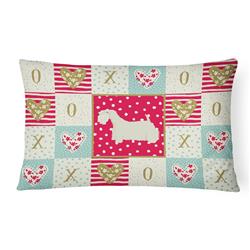 12 x 3 x 16 in. Sealyham Terrier Love Canvas Fabric Decorative Pillow