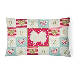 12 x 3 x 16 in. Spitz Love Canvas Fabric Decorative Pillow