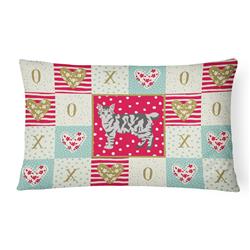 Picture of Carolines Treasures CK5544PW1216 12 x 3 x 16 in. American Bobtail No.1 Cat Love Canvas Fabric Decorative Pillow