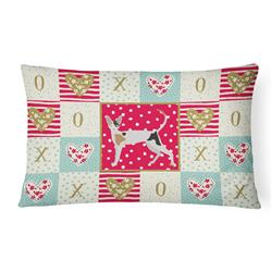 Picture of Carolines Treasures CK5592PW1216 12 x 3 x 16 in. Cornish Rex Cat Love Canvas Fabric Decorative Pillow