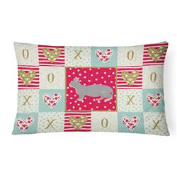 12 x 3 x 16 in. Dwelf No.1 Cat Love Canvas Fabric Decorative Pillow