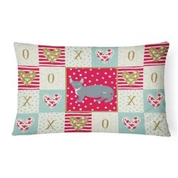 Picture of Carolines Treasures CK5605PW1216 12 x 3 x 16 in. Dwelf No.2 Cat Love Canvas Fabric Decorative Pillow