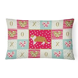 Picture of Carolines Treasures CK5614PW1216 12 x 3 x 16 in. Exotic Shorthair No.1 Cat Love Canvas Fabric Decorative Pillow