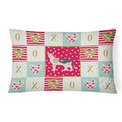 12 x 3 x 16 in. Malayan No.1 Cat Love Canvas Fabric Decorative Pillow