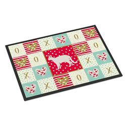 CK5596JMAT 24 x 36 in. White Devon Rex Cat Love Indoor or Outdoor Mat