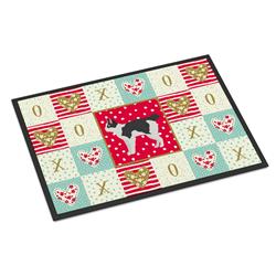 Picture of Carolines Treasures CK5627MAT 18 x 27 in. Japanese Bobtail Cat Love Indoor or Outdoor Mat