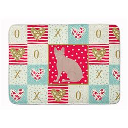 19 x 27 in. Don Sphynx Cat Love Machine Washable Memory Foam Mat