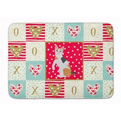 19 x 27 in. Japanese Bobtail Cat Love Machine Washable Memory Foam Mat