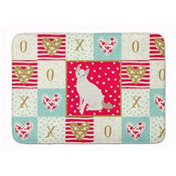 19 x 27 in. Korean Bobtail Cat Love Machine Washable Memory Foam Mat