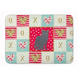 19 x 27 in. Nebelung Cat Love Machine Washable Memory Foam Mat