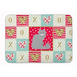 19 x 27 in. Norwegian Forest Cat Love Machine Washable Memory Foam Mat