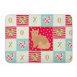 19 x 27 in. Selkirk Rex Cat Love Machine Washable Memory Foam Mat
