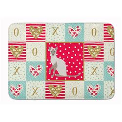 19 x 27 in. Siamese Modern Cat Love Machine Washable Memory Foam Mat