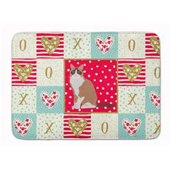 19 x 27 in. Snowshoe No.2 Cat Love Machine Washable Memory Foam Mat