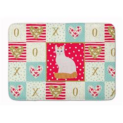 19 x 27 in. Turkish Van Cat Love Machine Washable Memory Foam Mat
