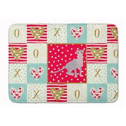 19 x 27 in. Ukrainian Levkoy Cat Love Machine Washable Memory Foam Mat