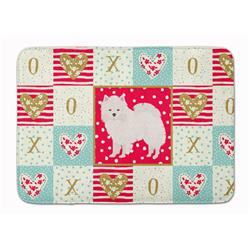 19 x 27 in. American Eskimo Love Machine Washable Memory Foam Mat