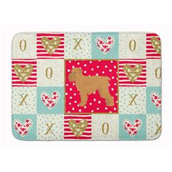 19 x 27 in. Brussels Griffon Love Machine Washable Memory Foam Mat