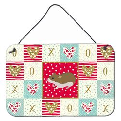 8 x 12 in. Chinese Hamster Love Wall or Door Hanging Prints
