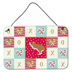 8 x 12 in. White Legged Hamster Love Wall or Door Hanging Prints